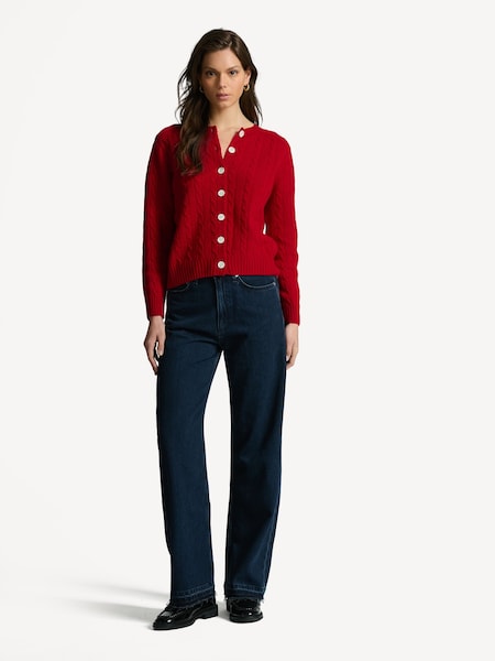 Blue Logan Mid-Rise Wide Leg Jeans (AL0444) | £300
