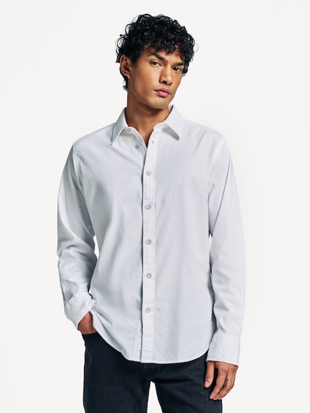 White Tomlin Stretch Dobby Shirt (AL0465) | £165