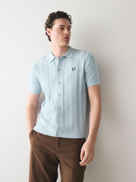 Button Through Short Sleeves Shirt (AM5747) | £130