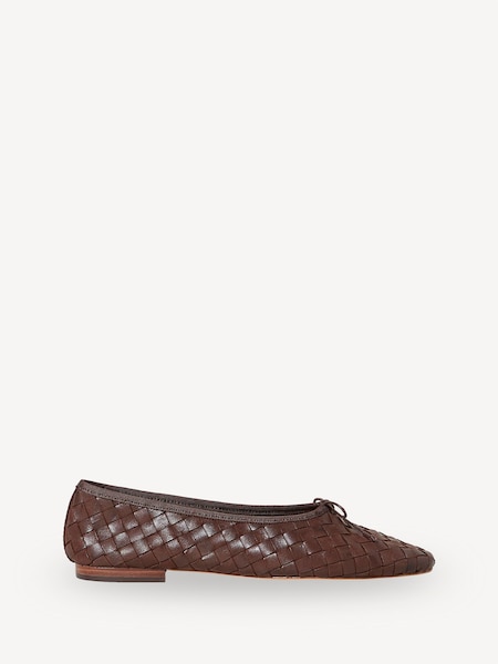 Brown Landry Woven Shoes (AM8482) | £250