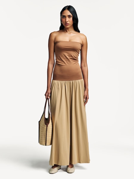 Brown Marciella Bandeau Maxi Dress (AM8784) | £180