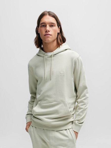 Beige Wetalk Logo Patch Terry Hoodie (AM9316) | £119