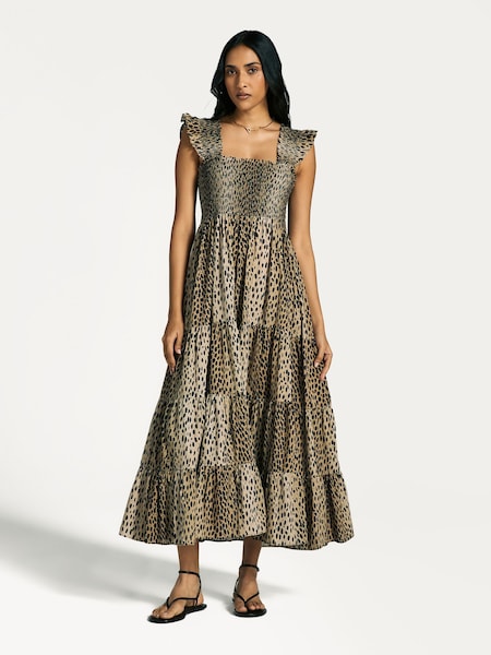 Black Kendall Tiered Midi Dress (AM9485) | £185