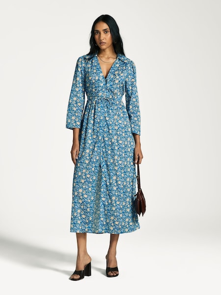 Blue Franchi Midi Dress (AM9491) | £245