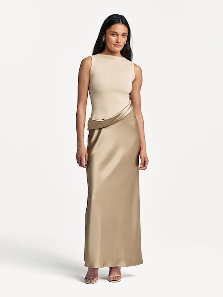 Cream Cobee Two Tone Maxi Dress (AN1105) | £565