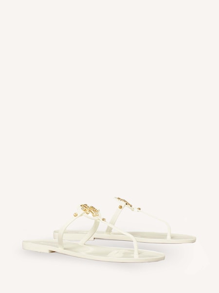 White Mini Miller Flat Thong Sandals (AN1564) | £130