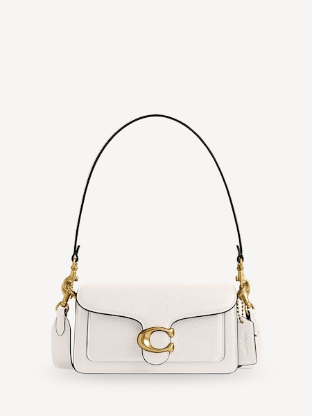 White Polished Pebble Leather Tabby 20 Shoulder Bag (AN2799) | £375