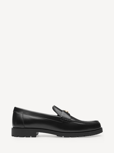 Black Jocelyn Leather Loafers (AN2810) | £195