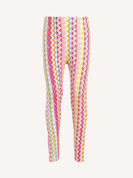 Pink Zig Zag Print Logo Leggings (AN5550) | £83 - £91