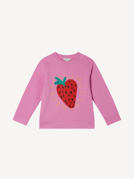 Pink Strawberry Logo Crew Neck Sweatshirt (AN5632) | £69