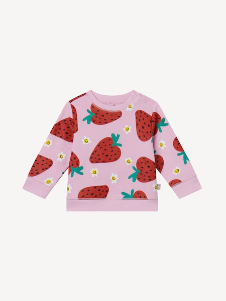 Baby Pink Strawberry Print Crew Neck Sweatshirt (AN5954) | £69
