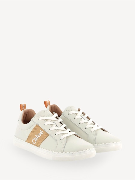 Natural Logo Trainers With Scalloping Detail (AN6782) | £235