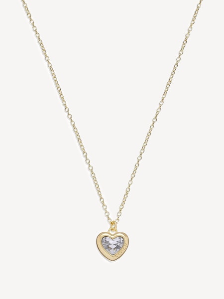 Gold Tone Heart Pendant Necklace (AN7863) | £95