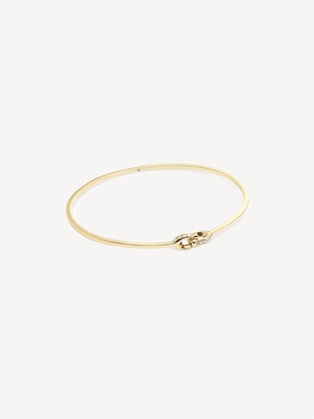 Gold Tone Signature Interlock Bangle Bracelet (AN7865) | £75