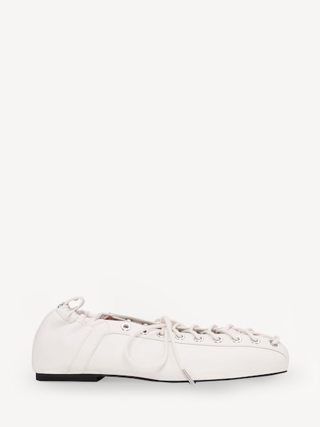 White Eyelets Lace-Up Shoes (AP9562) | £395