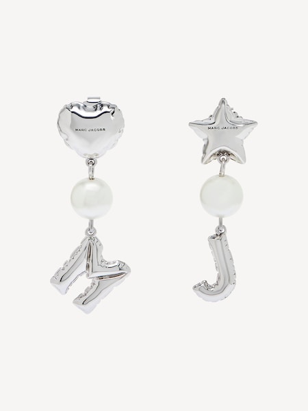Silver Tone Balloon Pearl Earrings (AR2947) | £95