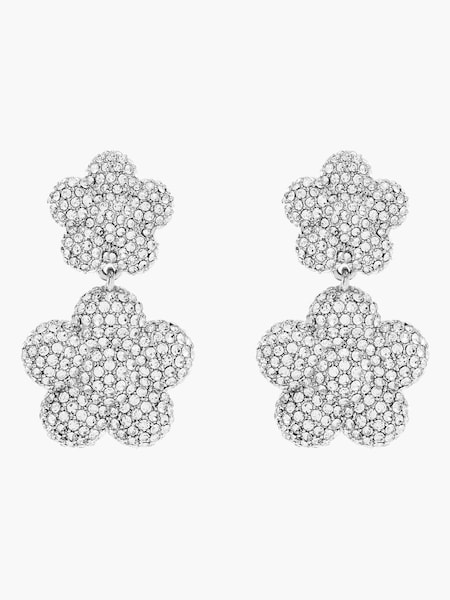 Silver Tone Daisy Balloon Drop Earrings (AR2950) | £165