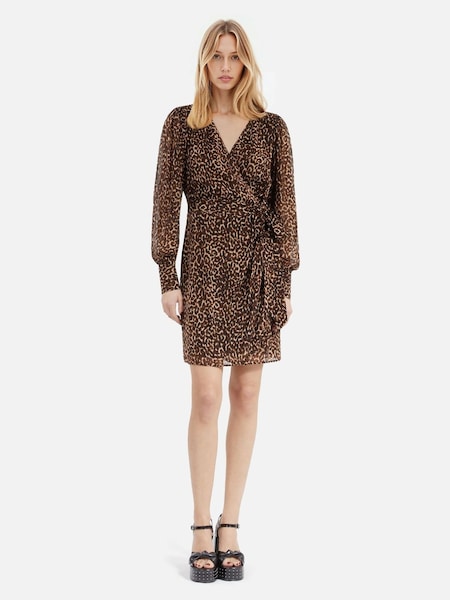 Brown Short Dress With Belt (AR6718) | £285