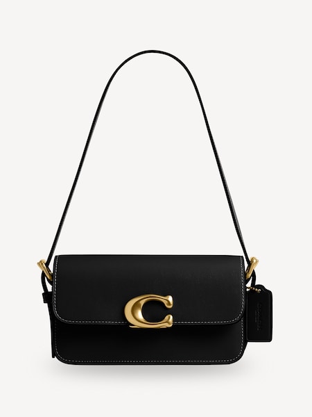 Black Refined Calf Leather Zoe Shoulder Bag (AR6729) | £325