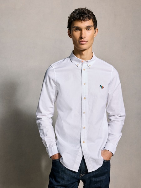 Zebra Print Logo Oxford Shirt (AT3120) | £135