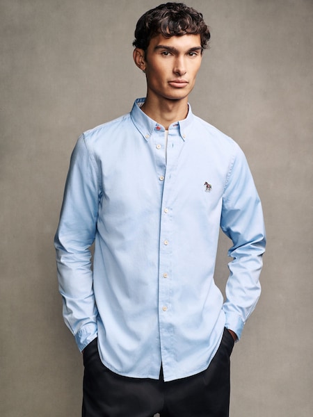 Zebra Print Logo Oxford Shirt (AT3121) | £135