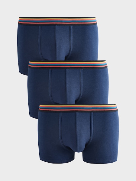 Navy Artist Stripe Low Rise Boxers 3 Pack (AT3133) | £42