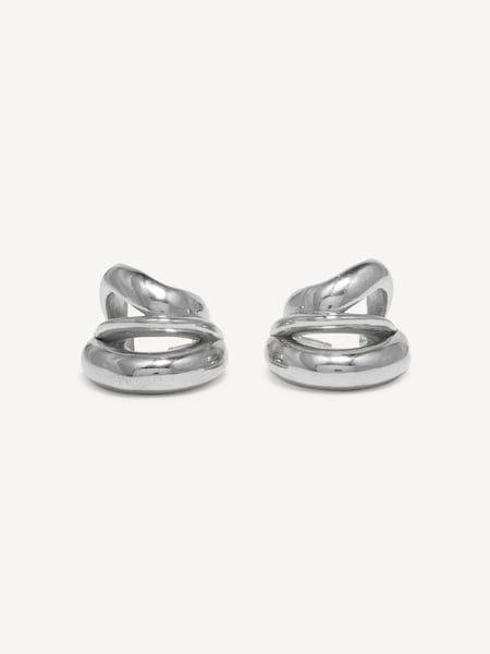 Silver Tone Dollop Earrings (AT3138) | £225