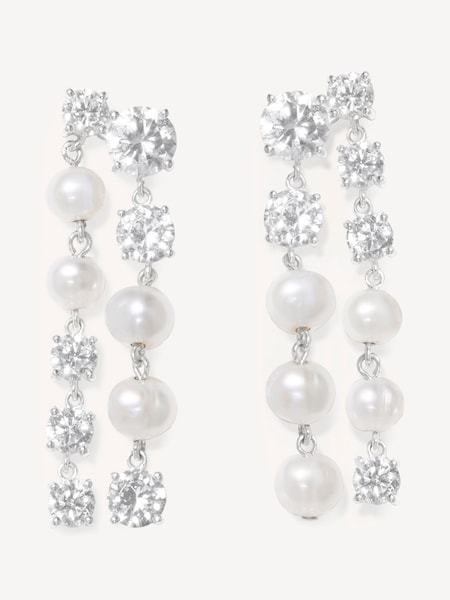 Silver Tone Drop Earrings (AT3148) | £255