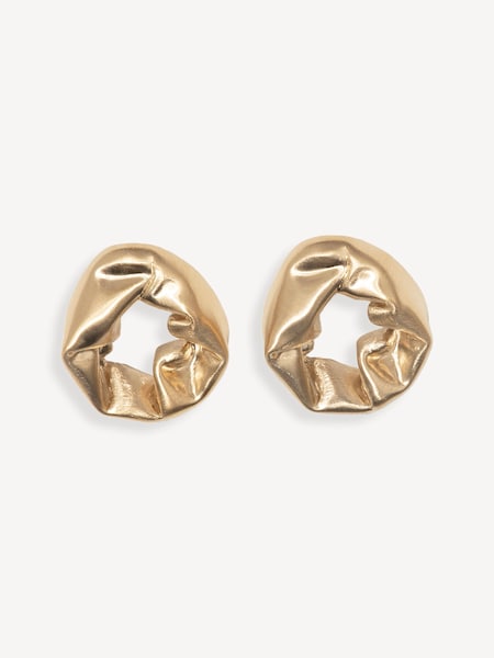 Gold Tone Scrunch Earrings (AT3154) | £350