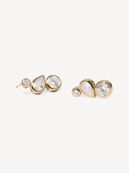 Gold Tone Like Peas in a Pod II Earrings (AT3157) | £145