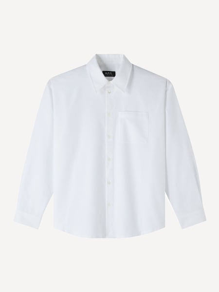 White Boyfriend Embroidered Shirt (AT6057) | £175