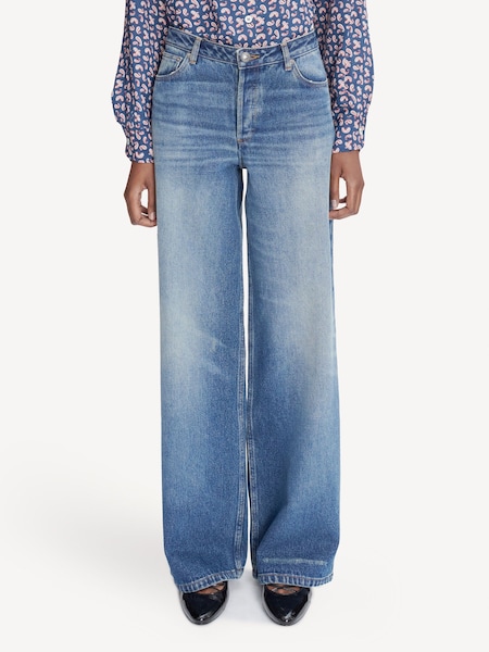 Blue Elisabeth Wide Leg Jeans (AT6093) | £265