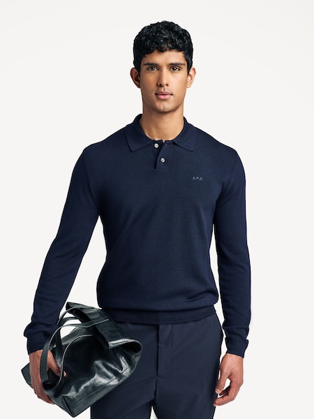 Blue Jacob Logo Polo Shirt (AT6096) | £275