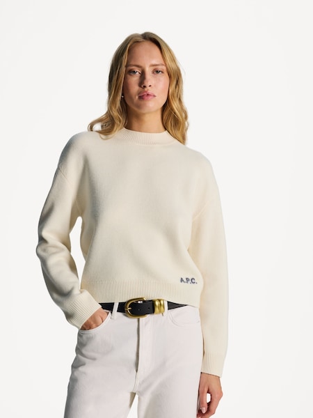White Esther Merino Wool Jumper (AT6097) | £275