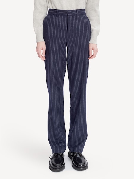 Blue Pinstripe Jane Straight Fit Trousers (AT6109) | £315