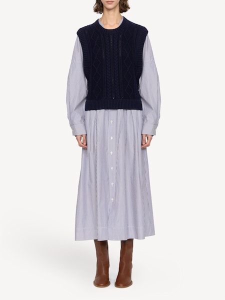 Blue Caleb Cable Knit Dress (AT8087) | £440