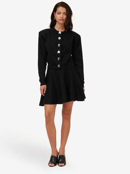 Black Firm Knit Cardigan (AT8114) | £240