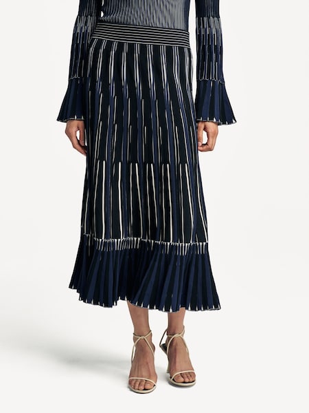 Blue Emerie Pleated Midi Skirt (AU1014) | £455