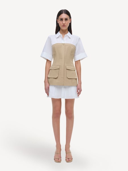 Khaki Multi Crosby Cargo Mini Dress (AU1021) | £545