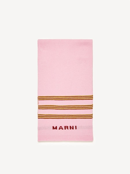 Pink Stripe Logo Knitted Winter Scarf (AU1678) | £89