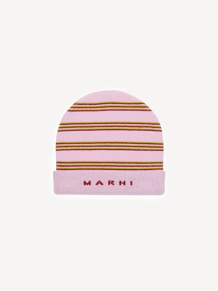 Pink Stripe Logo Knitted Hat (AU1680) | £69