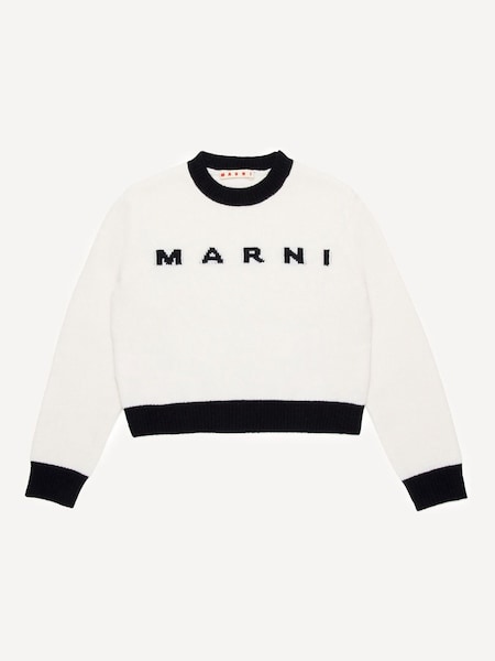 Cream Logo Crew Neck Knitted Jumper (AU1688) | £235