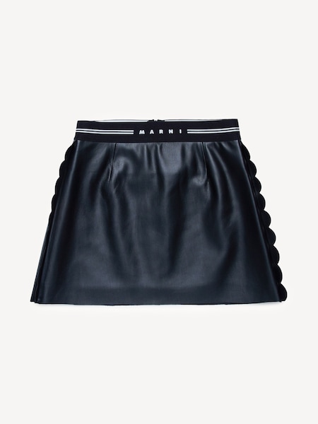 Faux Leather Black Mini Skirt (AU1692) | £187