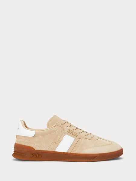 Light Green Womens Aera Suede Low Top Trainers (AU2551) | £139