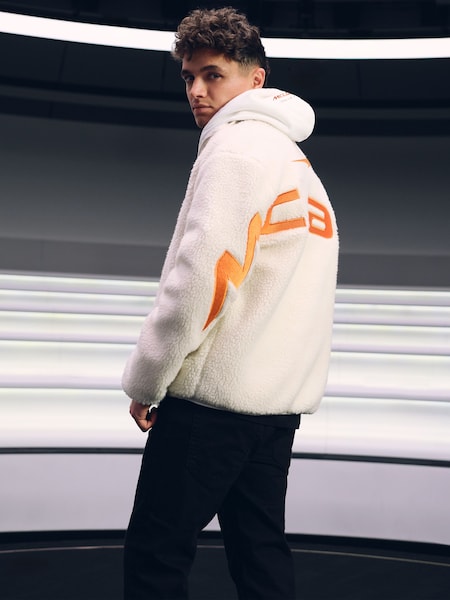 Off White Snoop McLaren F1 Team Embroidered Fleece Jacket Unisex Fit (AU8073) | £198