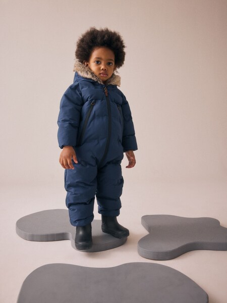 Navy Waterproof Padded Snowsuit (3mths-7yrs) (AV1011) | £36 - £40
