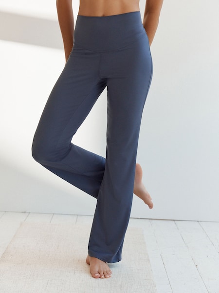 Midnight Blue Supersoft Dry Tech Flared Yoga Sports Leggings (AV2411) | £30