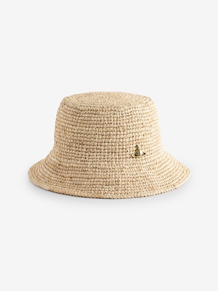 Natural Raffia Bucket Hat (AV2761) | £250