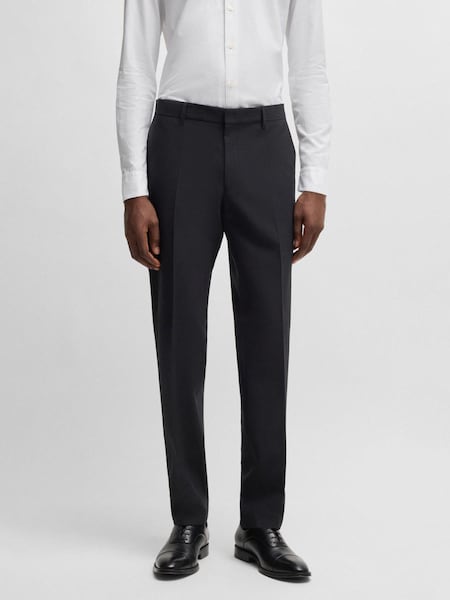 Grey Regular Fit Wool Trousers (AV3128) | £149