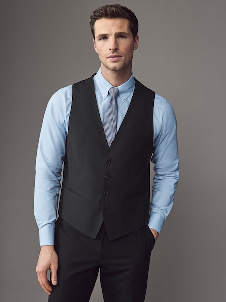 Black Chrome Slim-Fit Wool Waistcoat (AV3443) | £159